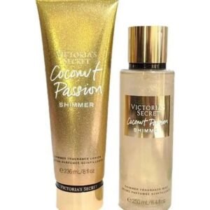 Victoria's Secret Coconut Passion Shimmer - Kit Body Splash + Lotion (glitter)