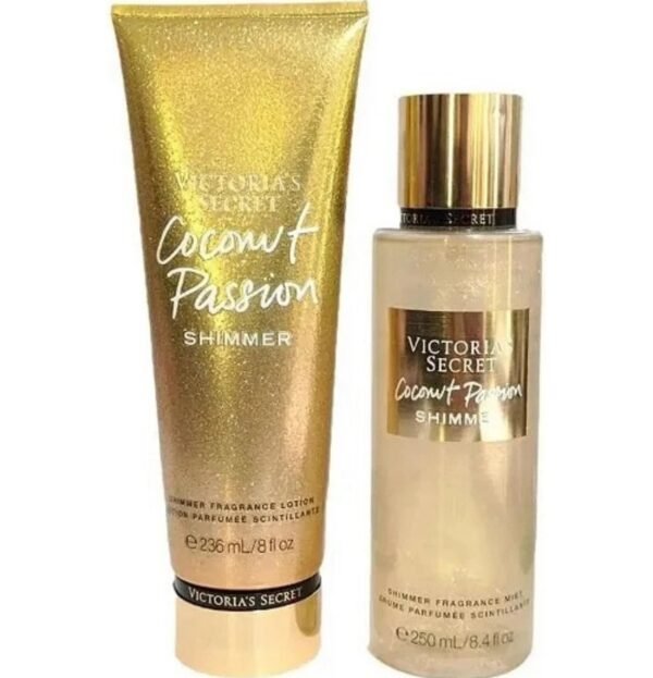 Victoria's Secret Coconut Passion Shimmer - Kit Body Splash + Lotion (glitter)